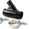 Image of Rudy's Black Weldless Dual Radiator Coolant Y-Pipe For 13-19 6.7 Cummins