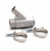 Image of Rudy's Raw Weldless Dual Radiator Coolant Y-Pipe For 13-19 6.7 Cummins