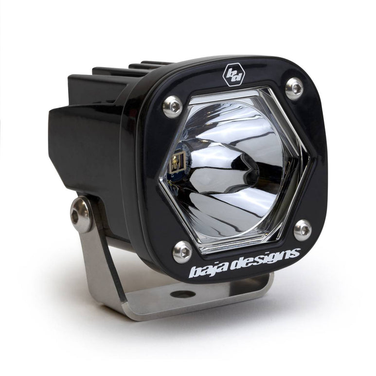 Image of Baja Designs S1 Black Single Pod Spot Laser Light With Mounting Bracket