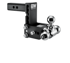 Image of B&W 10,000LBS Black Tow & Stow 3 Ball Trailer Hitch With 5" Drop - 2" Receiver