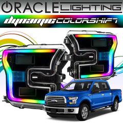 Image of Oracle Dynamic ColorSHIFT Headlight DRL Halo Kit For 15-17 Ford F-150