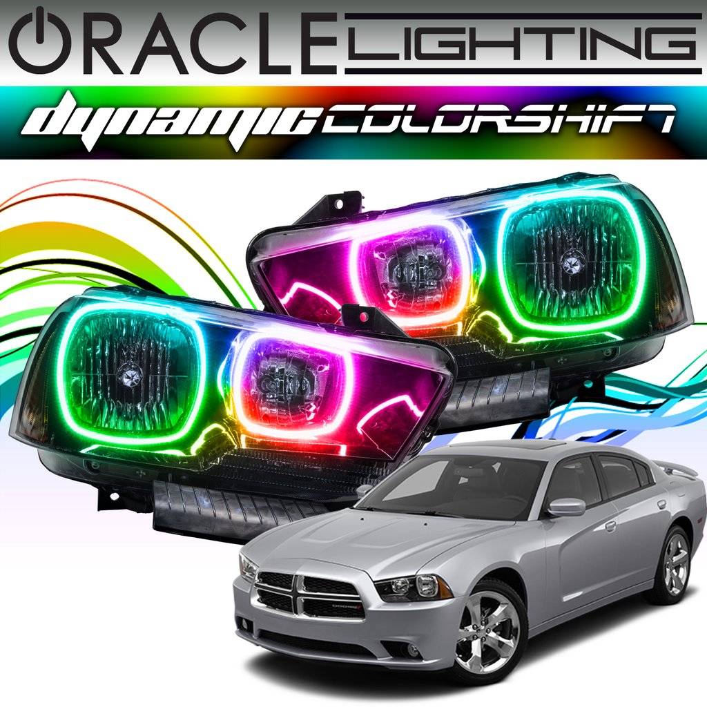 Image of Oracle Dynamic ColorSHIFT Headlight Halo Kit For 2011-2014 Dodge Charger