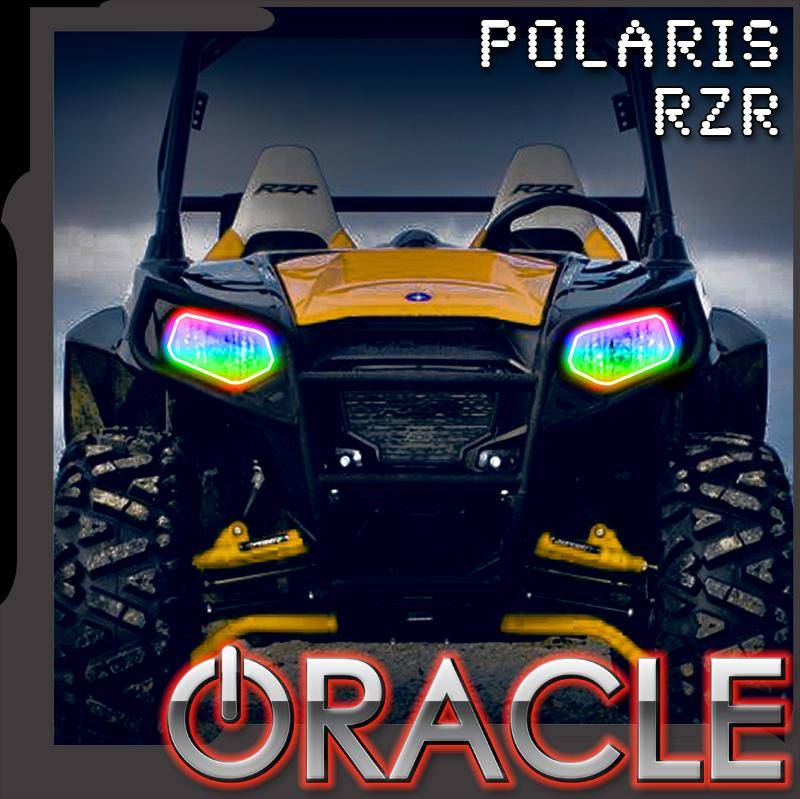 Image of Oracle Dynamic RGBW Headlight Halo Kit For 2008-2019 Polaris RZR 570 800 900