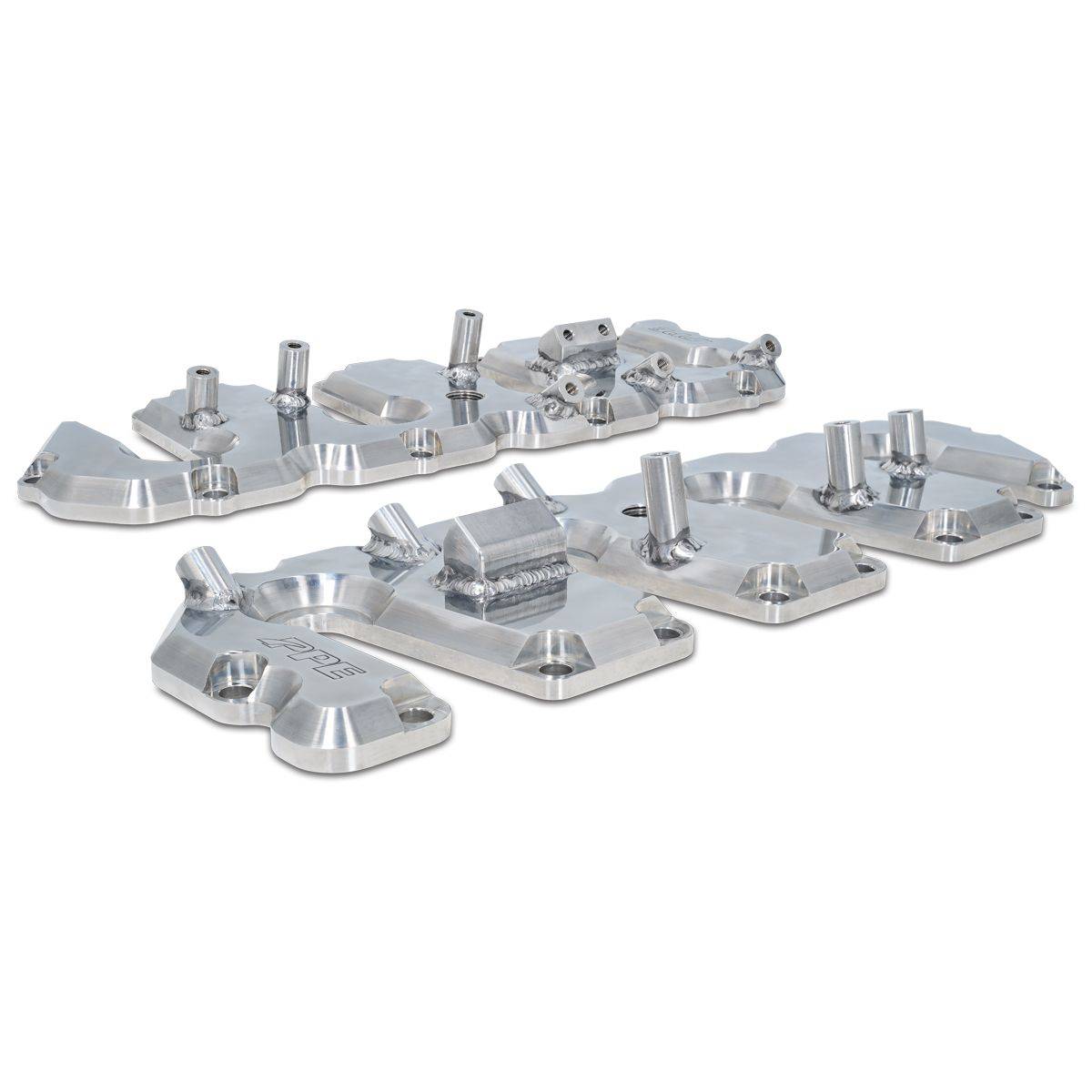 Image of PPE Performance Billet Aluminum Valve Cover Kit - With Pillars (Polished) For 04.5-10 6.6 Duramax