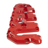 Image of PPE Performance Billet Aluminum Valve Cover Kit - With Pillars (Red) For 04.5-10 6.6 Duramax
