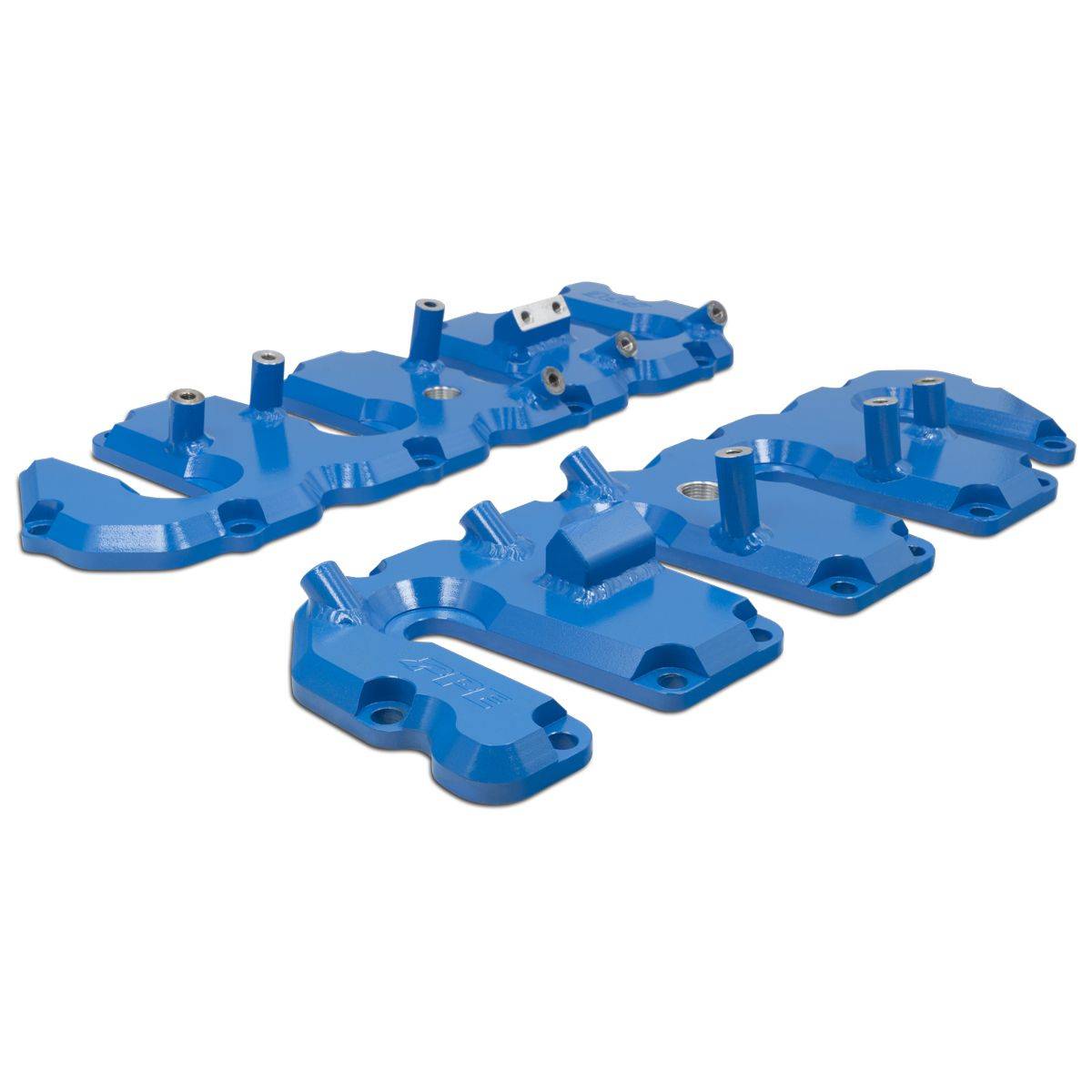 Image of PPE Performance Billet Aluminum Valve Cover Kit - With Pillars (Blue) For 04.5-10 6.6 Duramax