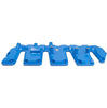 Image of PPE Performance Billet Aluminum Valve Cover Kit - With Pillars (Blue) For 04.5-10 6.6 Duramax