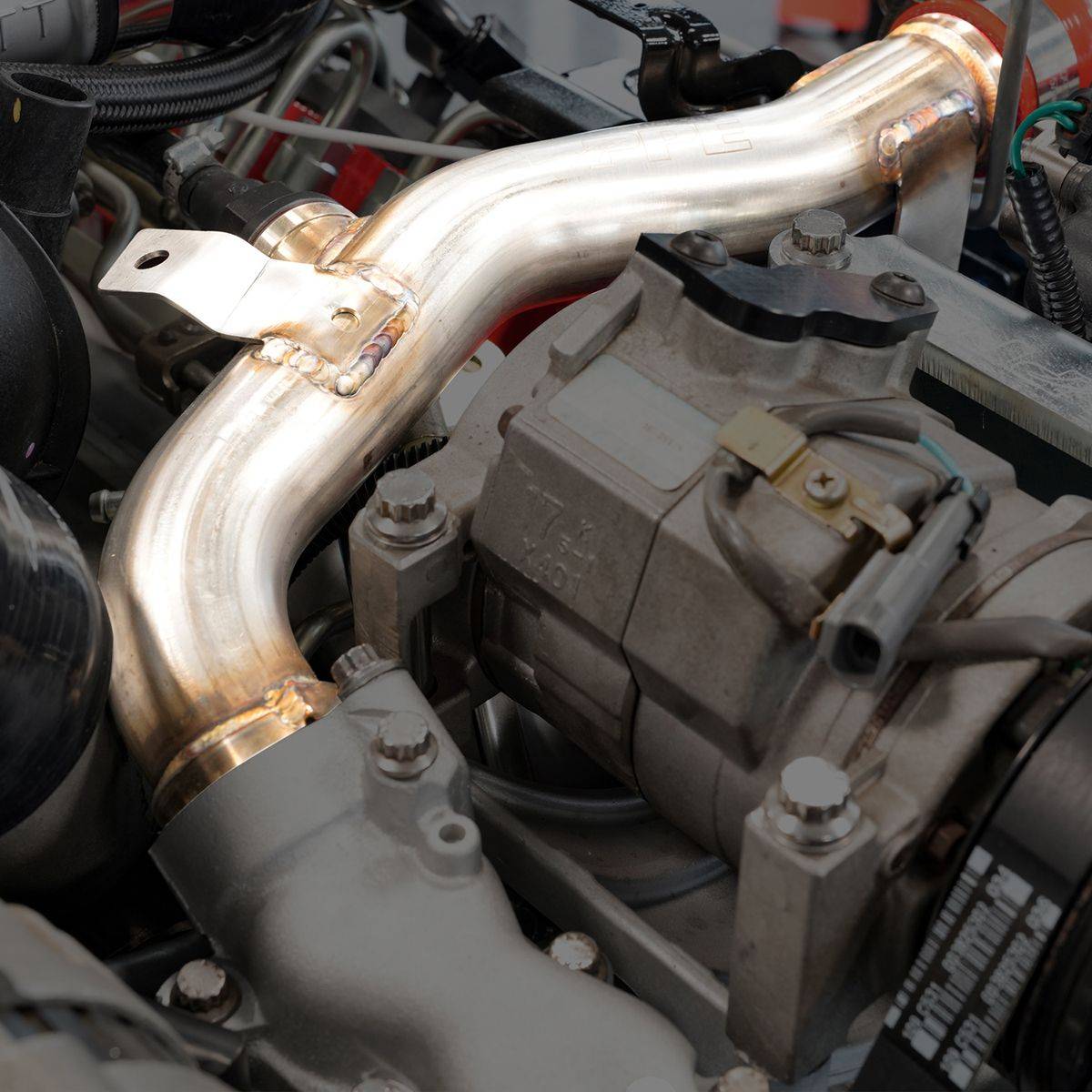 Image of PPE Performance 304 Stainless Steel Engine Coolant Return Pipe (Raw) For 06-10 6.6 Duramax