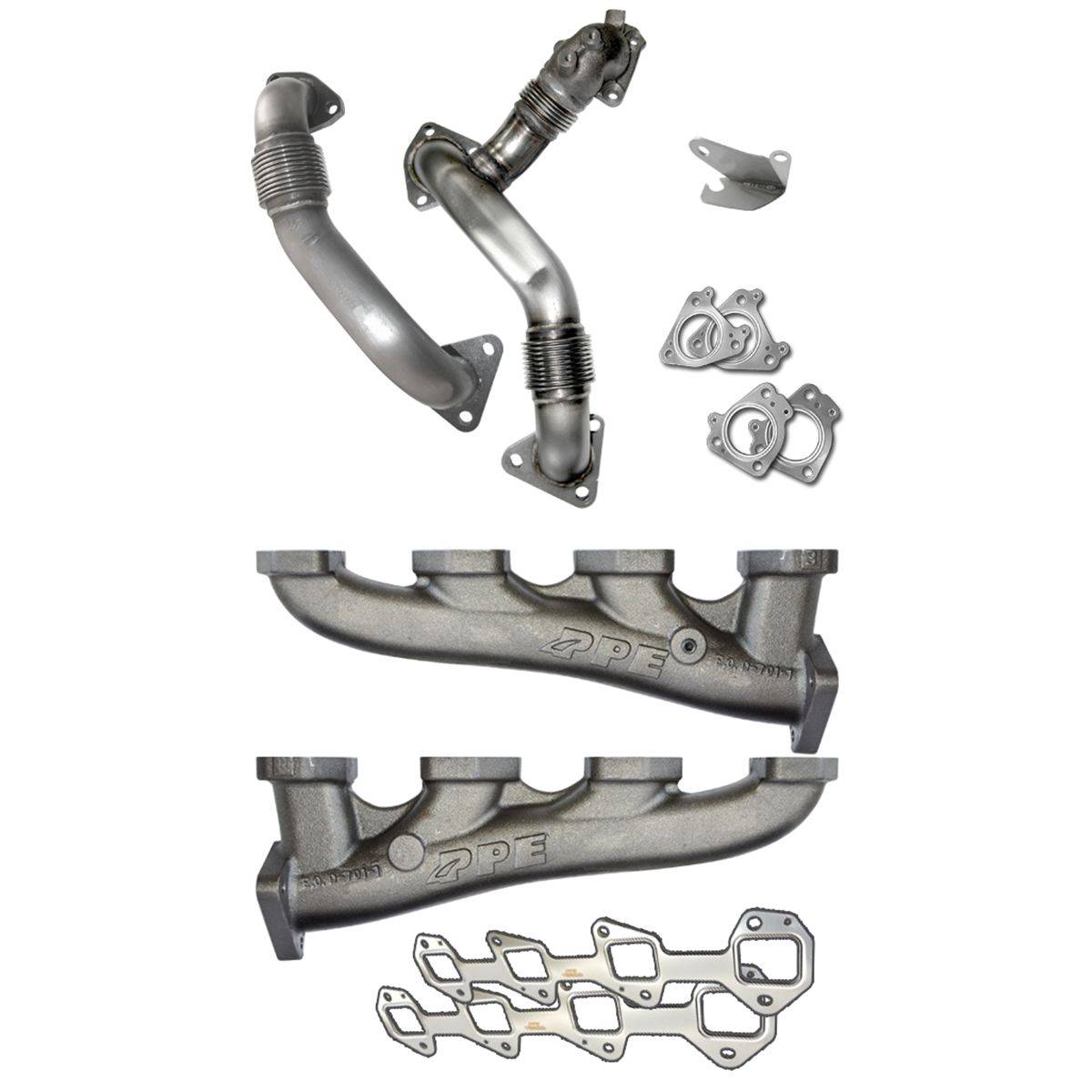 Image of PPE High Flow Exhaust Manifolds & Up Pipes For 11-16 LML Duramax