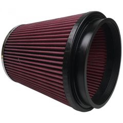 Image of S&B Air Filter For Intake Kits 75-2557 Oiled Cotton Cleanable 6 Inch Red KF-1016