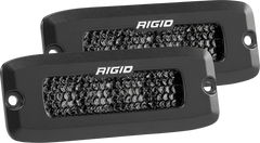 Image of Rigid Industries Spot Diffused Midnight Flush Mount Pair SR-Q Pro 925513BLK