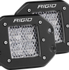 Image of Rigid Industries Diffused Flush Mount Black Pair D-Series Pro 212513