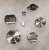Image of No Limit Fabrication Complete Cap Set For 2017+ Ford Powerstroke Black 67CSB17.