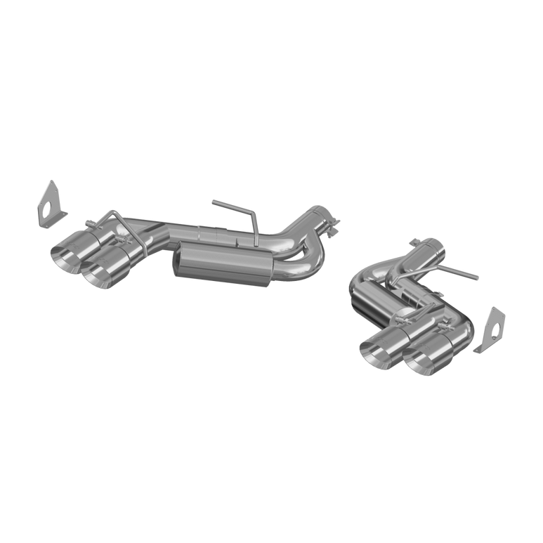 Image of MBRP 3 Inch Dual Axle Back Quad Tips For 16-20 Camaro SS V8 6.2L 17-20 Camaro ZL1 T409 Stainless Steel S7036409