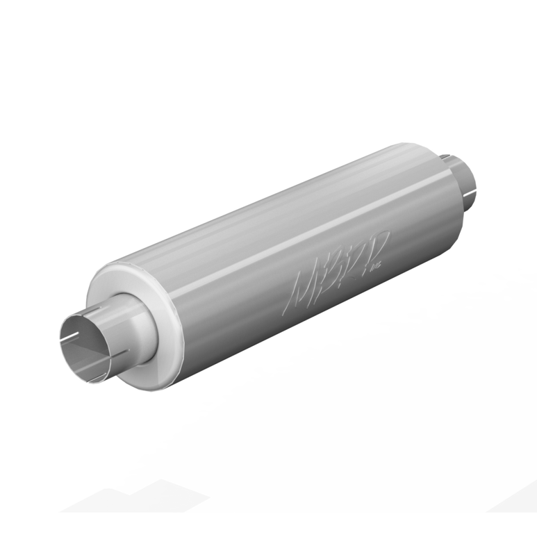 Image of MBRP 3 Inch Exhaust Pipe ID Inlet/Outlet 26 Inch Single Muffler Mild Tone Aluminized Steel GP120809