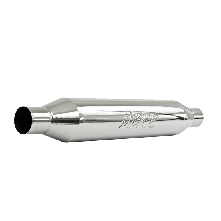 Image of MBRP Exhaust Resonator 2.25 Inch Inlet/Outlet 22 Inch Body 26 Inch Overall T304 Stainless Steel R1015