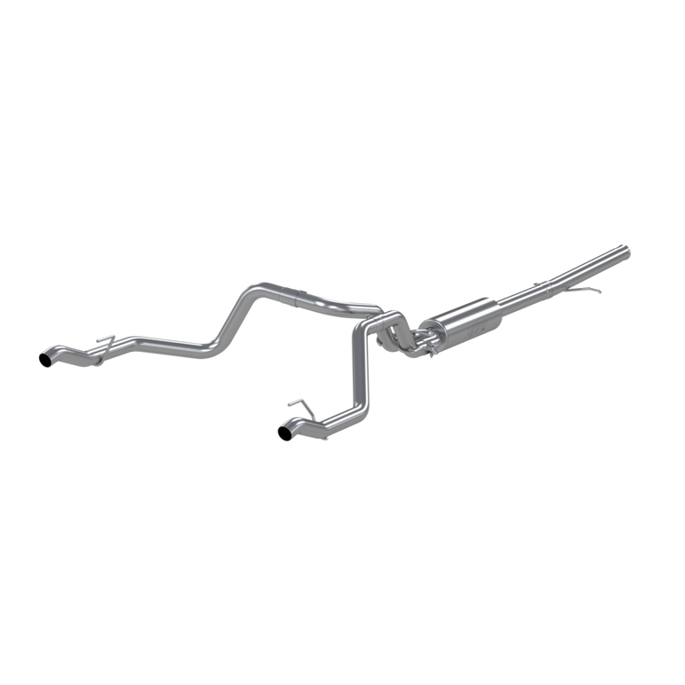 Image of MBRP 2.5 Inch Cat Back Exhaust System For 19-20 Silverado/Sierra 1500 5.3L Dual Rear T409 Stainless Steel S5085409