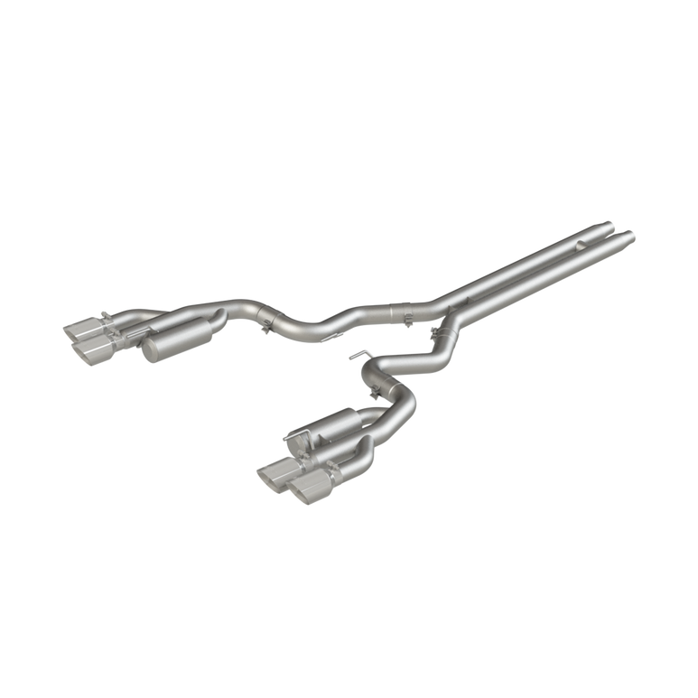 Image of MBRP 3 Inch Cat Back Exhaust System For 18-20 Ford Mustang GT 5.0L With Quad 4 Inch Dual Wall Tips Race Version Aluminized Steel S7207AL