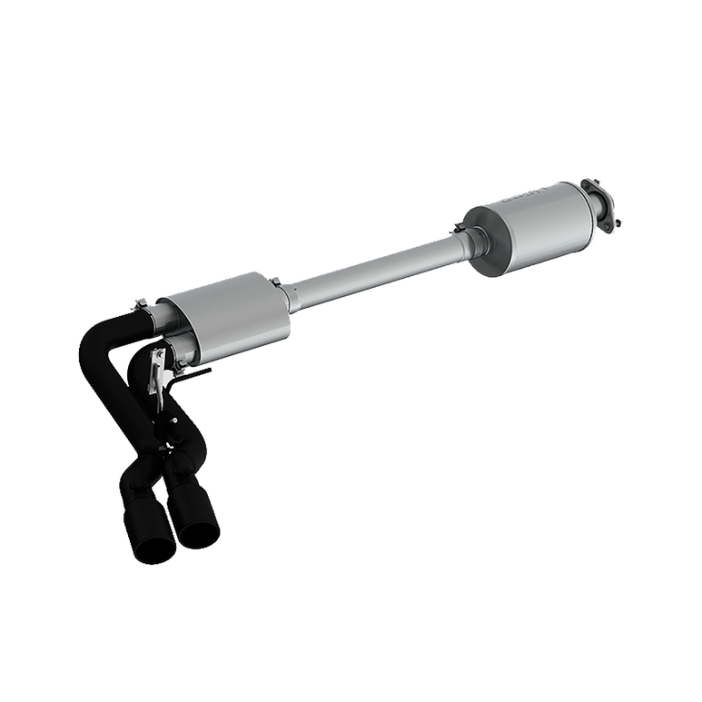 Image of MBRP 3 Inch Cat Back Exhaust System Pre-Axle Dual Outlet Black Coated Street Version For 15-20 Ford F-150 S5262BLK
