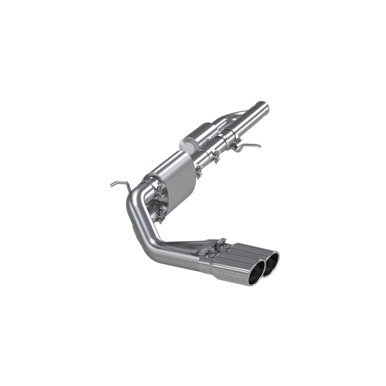 Image of MBRP 3 Inch Cat Back Exhaust System Pre-Axle Dual Outlet T409 Stainless Steel For 09-18 Silverado/Sierra 1500 4.3L V6, 5.3L V8 with one-piece driveshaft excluding Regular cab 19-19 Silverado/Sierra 1500 4.3L V6, 5.3L V8 Limited LD S5081409