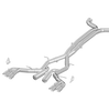 Image of MBRP 3 Inch Dual Cat Back Exhaust System Quad Tips T409 Stainless Steel Race Version For 16-20 Chevrolet Camaro, V8 6.2L 6 Speed Coupe Only 17-20 Chevrolet Camaro ZL1- Coupe Only S7033409