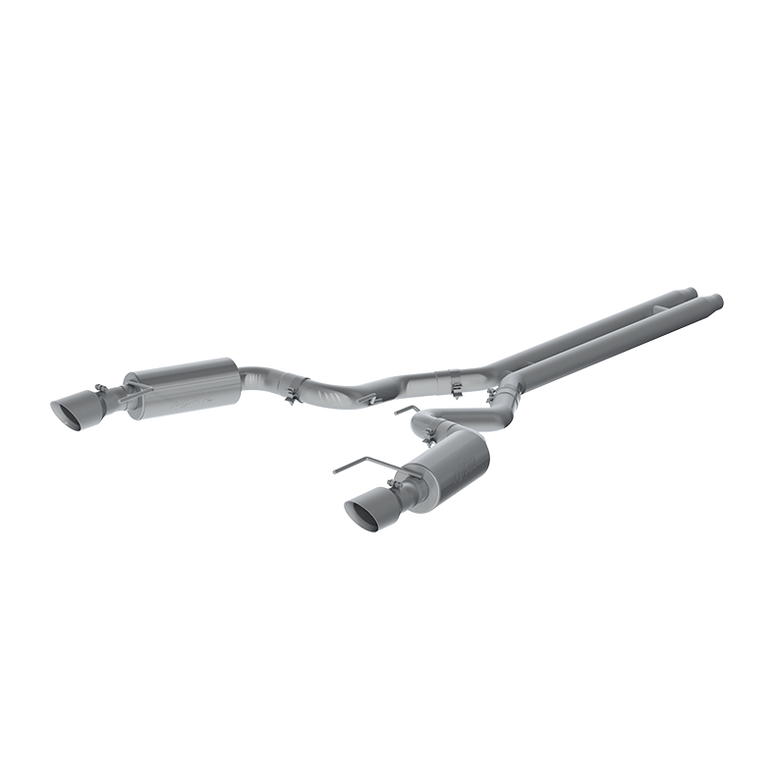 Image of MBRP 3 Inch Cat Back Exhaust System For 15-17 Ford Mustang GT 5.0 Convertible Dual Split Rear Street Version 4.5 Inch Tips T409 Stainless Steel S7239409