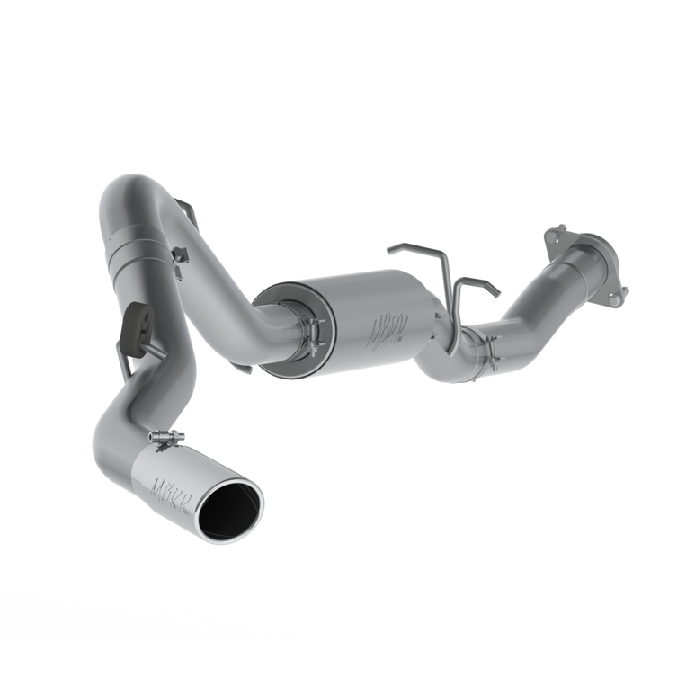 Image of MBRP 3 1/2 Inch Cat Back Exhaust System Single Side 07-10 Silverado/Sierra 2500 HD 6.0L Extended Cab/Crew Cab Short Bed T409 Stainless Steel S5078409