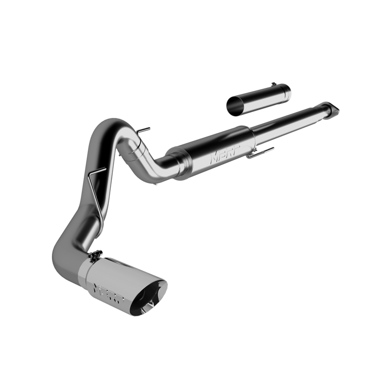 Image of MBRP 4 Inch Cat Back Exhaust System Single T304 Stainless Steel For 15-20 Ford F-150 2.7L/3.5L EcoBoost Excludes 19 F150 Limited S5259304