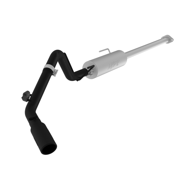 Image of MBRP Cat Back Exhaust System Single Side Aluminized Steel For 05-15 Toyota Tacoma 4.0L Extended Cab/Crew Cab S5326BLK