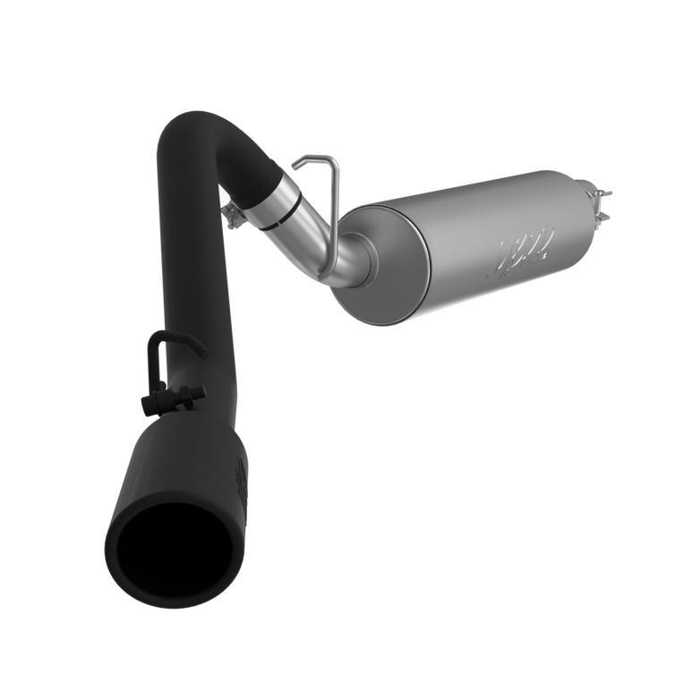 Image of MBRP Jeep TJ Cat Back Exhaust System Single Side For Black Coated For 97-99 Wrangler TJ S5512BLK