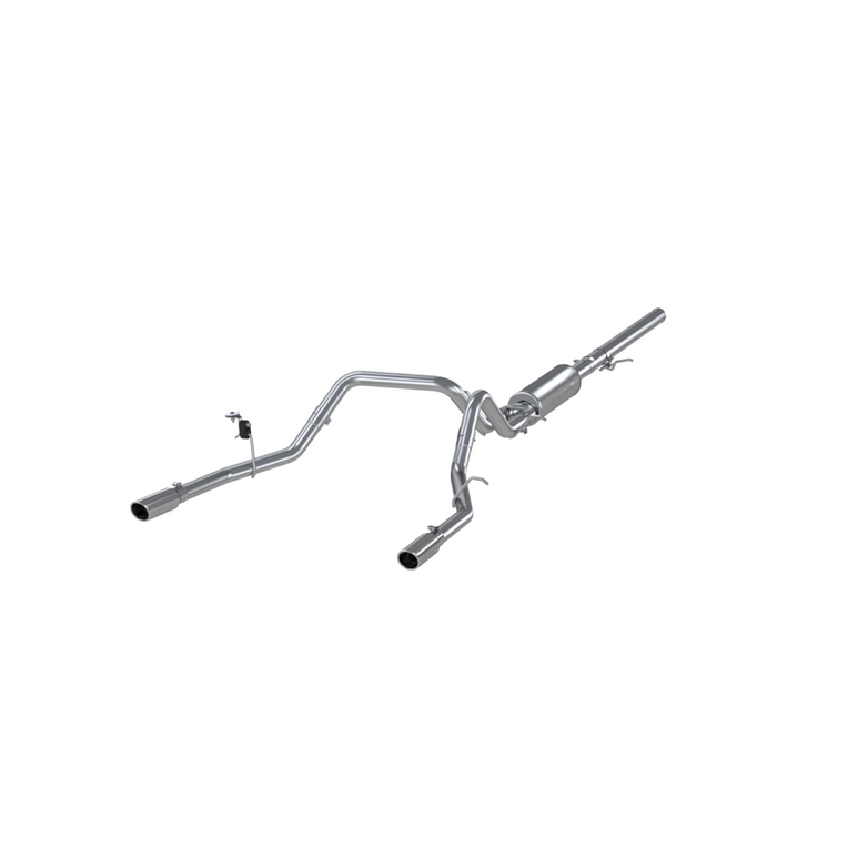 Image of MBRP 3 Inch Cat Back Exhaust System Dual Split Rear For 14-18 Silverado/Sierra 1500 Aluminized Steel S5084AL