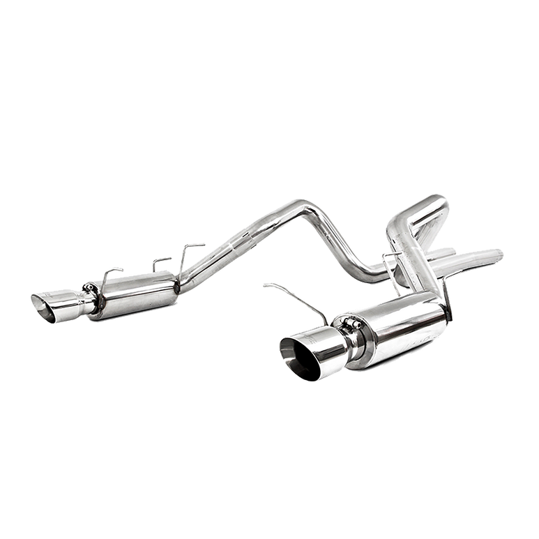 Image of MBRP 3 Inch Cat Back Exhaust System For 11-12 Ford Shelby GT500 Dual Split Rear Race Version 4.5 Inch Tips T304 Stainless Steel S7260304