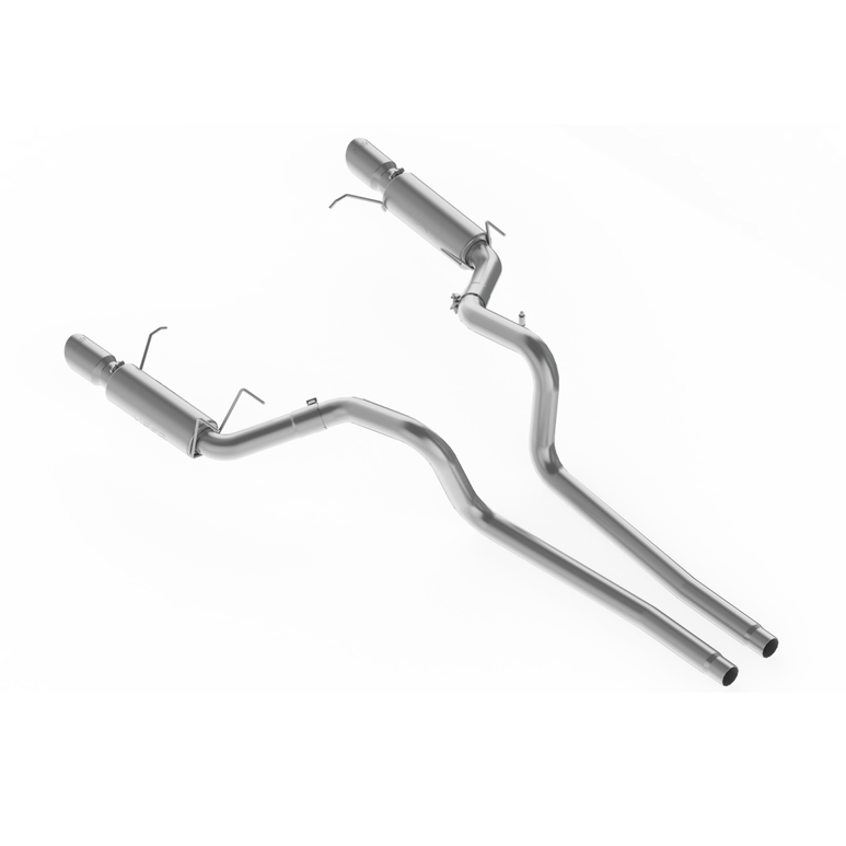 Image of MBRP Cat Back Exhaust System Dual Split Rear Race Version Aluminized Steel For 11-14 Ford Mustang GT 5.0L 11-12 Ford Shelby GT500 S7264AL