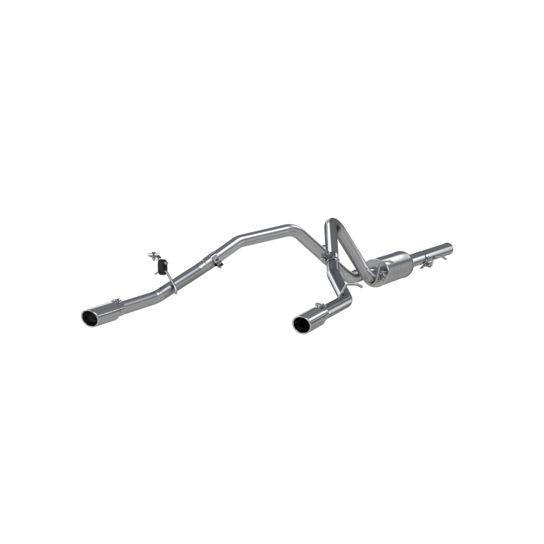 Image of MBRP Cat Back Exhaust System Dual Split Rear Aluminized Steel For 09-13 Silverado/Sierra 1500 4.8/5.3/6.0L RC/Extended Cab/Crew Cab S5058AL