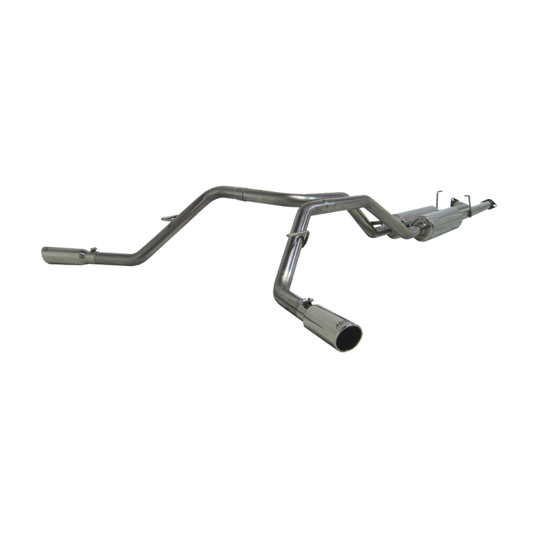 Image of MBRP Cat Back Exhaust System Dual Side Exit T409 Stainless Steel For 07-08 Toyota Tundra 4.7/5.7L V8, DC-Std. and CM Short Bed 09-09 Toyota Tundra 4.7L, EC-Std. and SB/Crew Cab/Short Bed S5306409