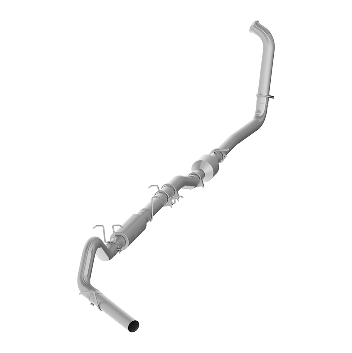 Image of MBRP 4 Inch Turbo Back Single Side Stock Cat For 03-07 Ford F-250/350 6.0L, Extended Cab/Crew Cab S6206P