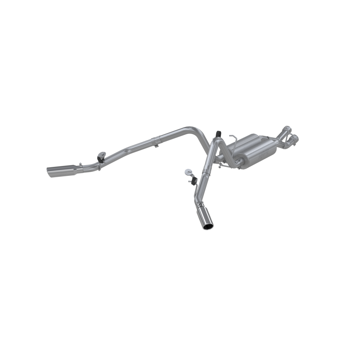 Image of MBRP Silverado/Sierra Cat Back Exhaust System Dual Split Side XP Series For 01-06 Chevrolet/GMC 2500 HD 6.0L EC Short Bed S5010409