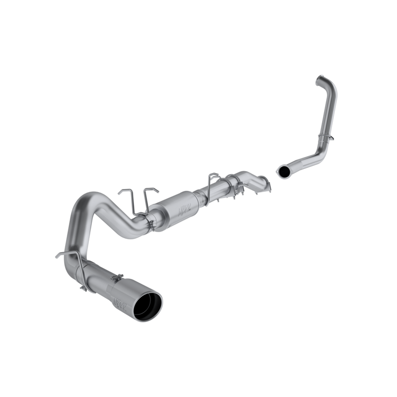 Image of MBRP 4 Inch Turbo Back Single Side Stock Cat Exit T409 Stainless Steel For 03-07 Ford F-250/350 6.0L Extended Cab/Crew Cab S6206409