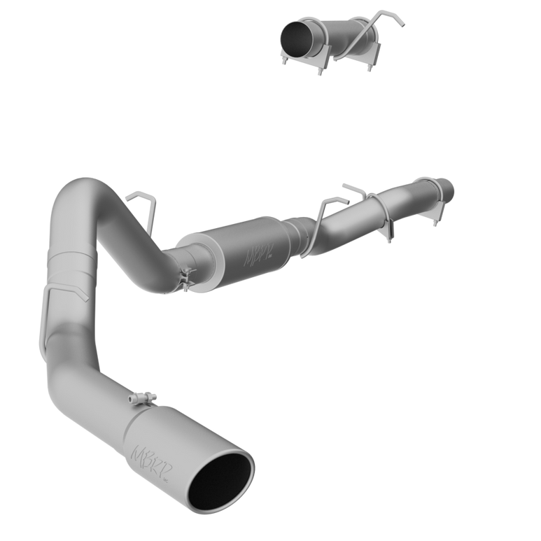 Image of MBRP 4 Inch Cat Back Exhaust System Single Side T409 Stainless Steel For 06-07 Silverado/Sierra 2500/3500 Duramax S6012409