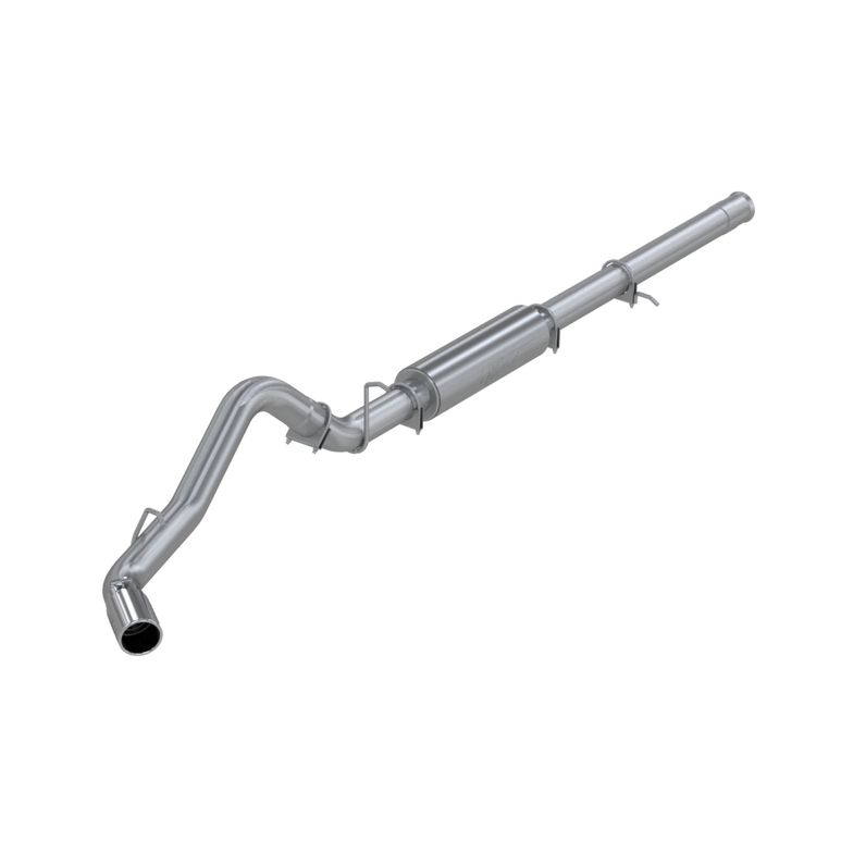 Image of MBRP 3 1/2 Inch Cat Back Exhaust System Single Side Exit for 11-13 Silverado/Sierra 1500 6.2L V8 Aluminized Steel S5070AL