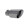 Image of MBRP Exhaust Tip 4 1/2 Inch O.D. Dual Wall Angle Rolled End 2.5 Inch Inlet 11 Inch Length T304 Stainless Steel T5161
