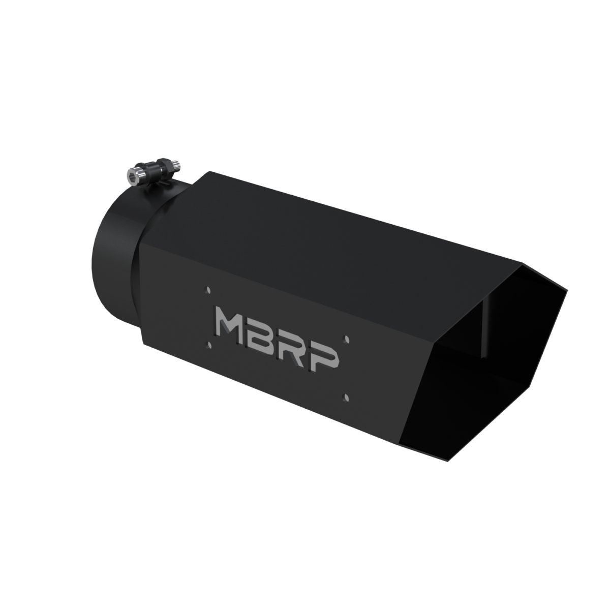 Image of MBRP Universal 6 Inch Hexagon Shaped Black Series MBRP Exhaust Tip T5166BLK