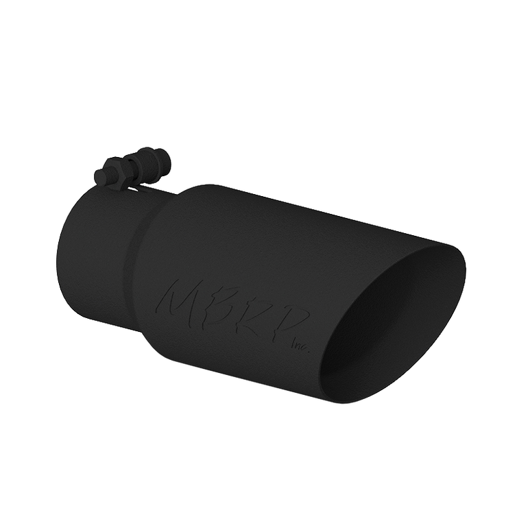 Image of MBRP Exhaust Tip 4 Inch O.D. Dual Wall Angled 3 Inch Inlet 10 Inch Length Black T5156BLK