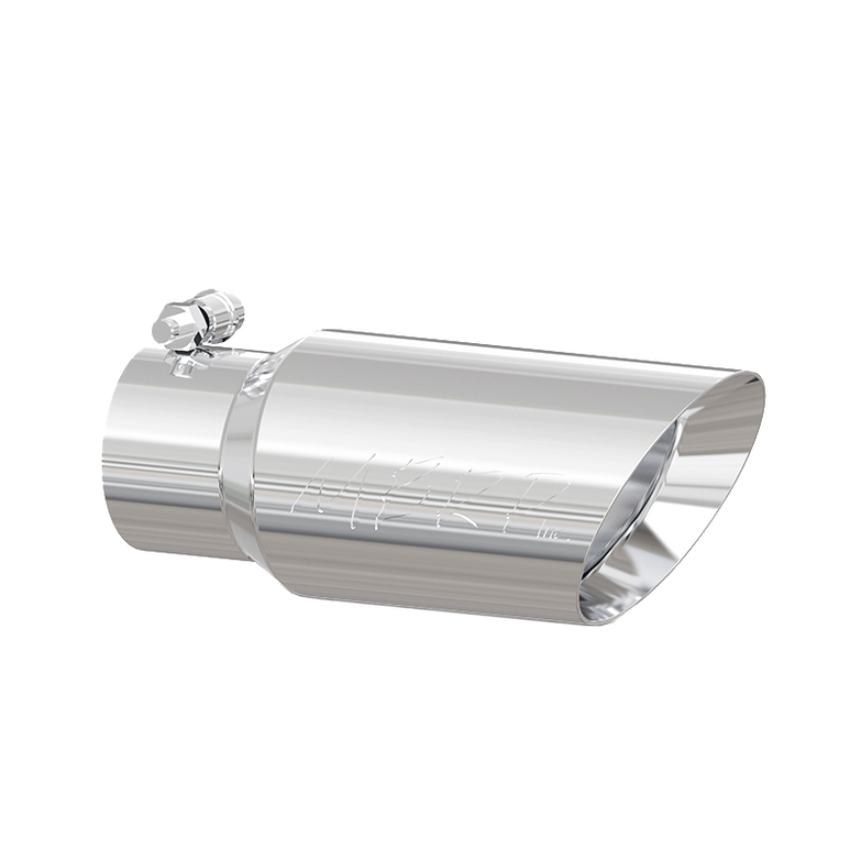 Image of MBRP Exhaust Tip 4 Inch O.D. Dual Wall Angled 3 Inch Inlet 10 Inch Length T304 Stainless Steel T5156