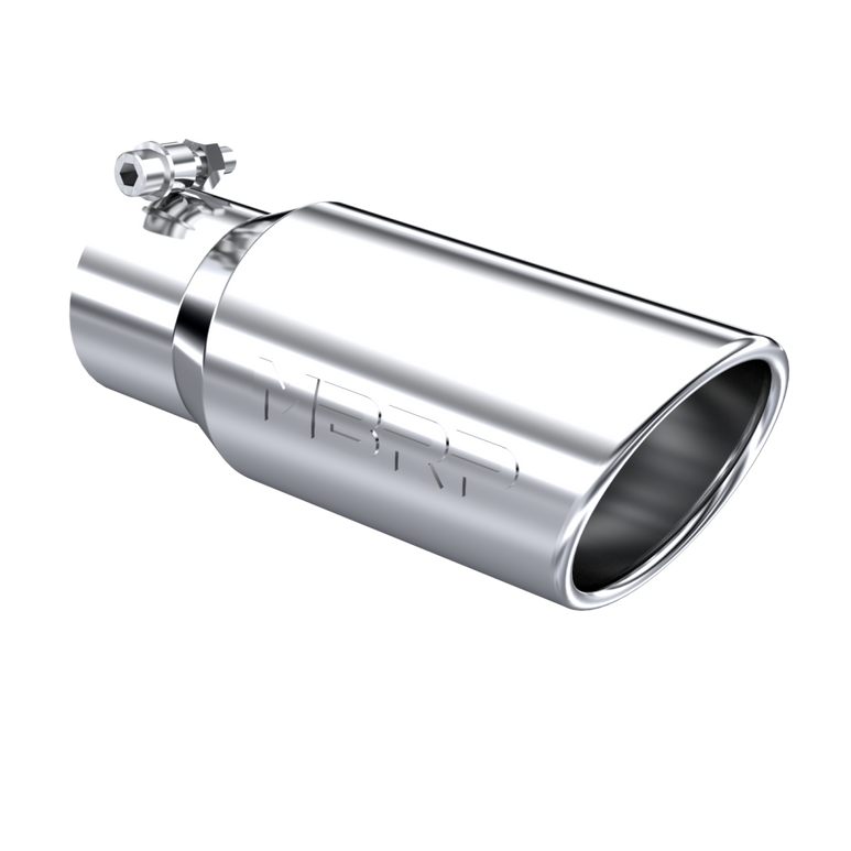 Image of MBRP Universal 4 Inch Angled Cut Rolled End MBRP Pro Series Exhaust Tip T5155