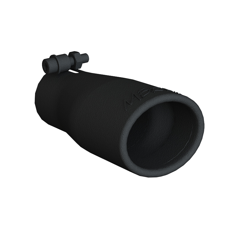 Image of MBRP Exhaust Tip 3 3/4 Inch O.D. Oval 2.5 Inch Inlet 7 1/16 Inch Length Black T5116BLK