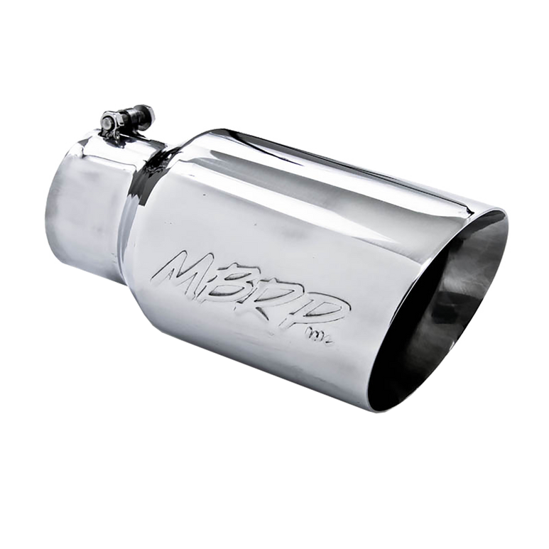 Image of MBRP Exhaust Tail Pipe Tip 6 Inch O.D. Dual Wall Angled 4 Inch Inlet 12 Inch Length T304 Stainless Steel T5072