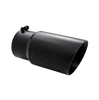 Image of MBRP Exhaust Tip 6 Inch O.D. Dual Wall Angled 5 Inch Inlet 12 Inch Length-Black Finish T5074BLK