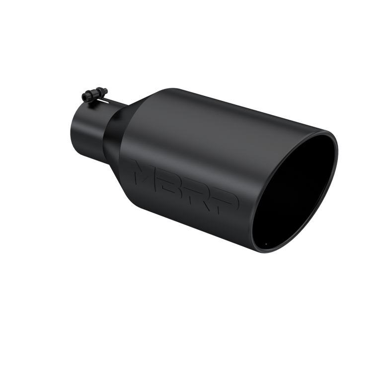 Image of MBRP Exhaust Tip 8 Inch O.D. Rolled End 4 Inch Inlet 18 Inch Length Black Finish T5128BLK
