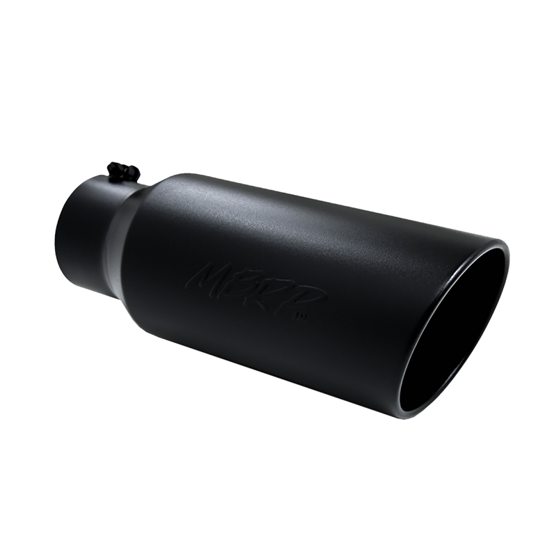 Image of MBRP Exhaust Tip 7 Inch O.D. Rolled End 5 Inch Inlet 18 Inch Length Black Finish T5127BLK